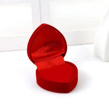 Load image into Gallery viewer, Romantic Red Rose Love Heart Wedding Ring Box Elegant Cases Earring Necklace Jewelry Gift Box Case
