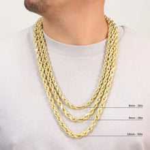 Load image into Gallery viewer, Rope Chain in Yellow Gold - 5mm