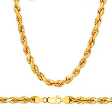 Load image into Gallery viewer, Rope Chain in Yellow Gold - 7mm
