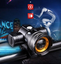 Load image into Gallery viewer, Rotatable Bicycle Light 800 Lumen Led Bike Headlight Zoom USB Rechargeable Aluminum Alloy Bike Lights Front And Back Powerful USB Rechargeable Bicycle Light Waterproof Bike Headlight Taillight 5000mAh