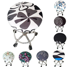 将图片加载到图库查看器,Round Chair Cover Bar Stool Cover Elastic Seat Cover Home Chair Slipcover Round Chair Bar Stool Floral Printed Padded Round Bar Stool Cover Cushion With Elastic Fabric Round Chair Seat Cushion For Wooden Metal Stools 30-40cm