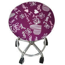 将图片加载到图库查看器,Round Chair Cover Bar Stool Cover Elastic Seat Cover Home Chair Slipcover Round Chair Bar Stool Floral Printed Padded Round Bar Stool Cover Cushion With Elastic Fabric Round Chair Seat Cushion For Wooden Metal Stools 30-40cm