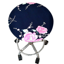 将图片加载到图库查看器,Round Chair Cover Bar Stool Cover Elastic Seat Cover Home Chair Slipcover Round Chair Bar Stool Floral Printed Padded Round Bar Stool Cover Cushion With Elastic Fabric Round Chair Seat Cushion For Wooden Metal Stools 30-40cm