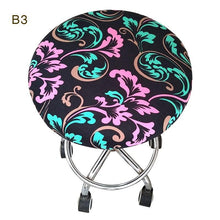 将图片加载到图库查看器,Round Chair Cover Bar Stool Cover Elastic Seat Cover Home Chair Slipcover Round Chair Bar Stool Floral Printed Padded Round Bar Stool Cover Cushion With Elastic Fabric Round Chair Seat Cushion For Wooden Metal Stools 30-40cm