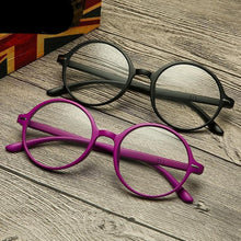 Load image into Gallery viewer, Round Frame Reading Glasses Stylish Anti Blue Light Eyeglasses Ultra Light Reading Glasses Portable Gift For Parents Unisex Stylish Eyeglasses Glasses Clear Lens Women Men Eyewear Anti Blue Light Glasses