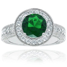 Load image into Gallery viewer, Round Halo Colored Rings