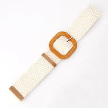 Load image into Gallery viewer, Round Women Waist Belt Classic Wooden Buckle Casual Style Buckle Simple Lightweight Waist Dress Band