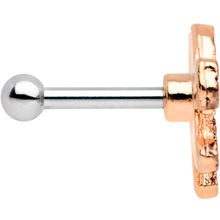 Load image into Gallery viewer, 16G 1/4 Rose Gold Tone Boho Elephant Tragus Cartilage Earring