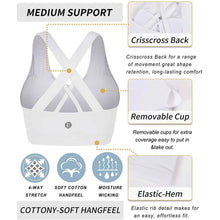 Load image into Gallery viewer, RUNNING GIRL Criss-Cross Back Padded Strappy Sports Bra