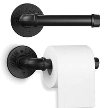 Load image into Gallery viewer, Rustic Industrial Pipe Toilet Paper Holder Heavy Duty Industrial Pipe Style Toilet Paper Holder Vintage Wall Mounted Kit Vintage Rustic Iron Farmhouse Style Roll Tissue Wall Mount Paper Holder Towel Racks With Hardware For Bathroom Kitchen Bedroom