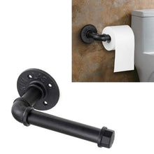 Load image into Gallery viewer, Rustic Industrial Pipe Toilet Paper Holder Heavy Duty Industrial Pipe Style Toilet Paper Holder Vintage Wall Mounted Kit Vintage Rustic Iron Farmhouse Style Roll Tissue Wall Mount Paper Holder Towel Racks With Hardware For Bathroom Kitchen Bedroom