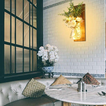 Load image into Gallery viewer, Rustic Wall Sconces Flower Lamp Mason Jar Sconce Handmade Wall Art Hanging Home Decoration 2 Set with LED Fairy Lights Decorative Peony Flower