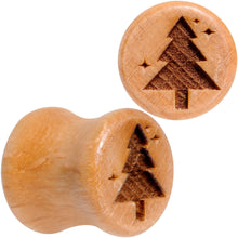 将图片加载到图库查看器,Organic Beechwood Christmas Tree Saddle Plug Set Sizes 8mm to 25mm