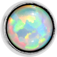 Load image into Gallery viewer, 5/16 White Synthetic Opal Internally Threaded Daith Cartilage Tragus