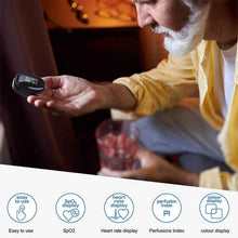 Load image into Gallery viewer, Finger Pulse Oximeter – Heart Rate & SPO2 Monitor