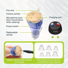 将图片加载到图库查看器,Rechargeable Hearing Aids – Invisible In-Ear, Noise Reduction, Volume Control