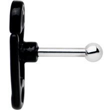 Load image into Gallery viewer, 16G 1/4 Black PVD Open Safety Pin Tragus Cartilage Earring