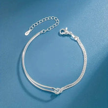 将图片加载到图库查看器,S925 Hypoallergenic Minimalist Geometric Collage Bracelet
