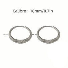 将图片加载到图库查看器,S925 Sterling Silver Sparkling Starry River Hoop Earrings