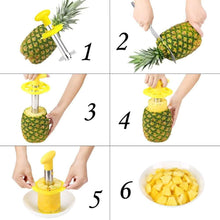 Load image into Gallery viewer, SameTech Easy Kitchen Tool Stainless Steel Fruit Pineapple Peeler Corer Slicer Cutter