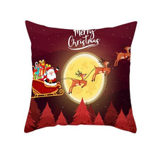 Load image into Gallery viewer, Santa Pillowcase Happy New Year 2022 Merry Christmas Gifts Xmas Decor Christmas 1PCS Pillow Case Sofa Decorative Santa Claus Xmas Throw Pillowcase Cotton Linen Square Cushion Pillow Covers For Home Cushion Cover 45x45CM