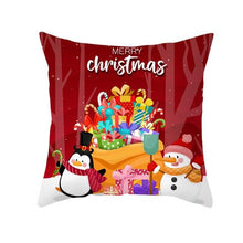 Load image into Gallery viewer, Santa Pillowcase Happy New Year 2022 Merry Christmas Gifts Xmas Decor Christmas 1PCS Pillow Case Sofa Decorative Santa Claus Xmas Throw Pillowcase Cotton Linen Square Cushion Pillow Covers For Home Cushion Cover 45x45CM