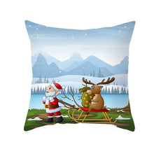 Load image into Gallery viewer, Santa Pillowcase Happy New Year 2022 Merry Christmas Gifts Xmas Decor Christmas 1PCS Pillow Case Sofa Decorative Santa Claus Xmas Throw Pillowcase Cotton Linen Square Cushion Pillow Covers For Home Cushion Cover 45x45CM
