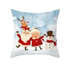 Load image into Gallery viewer, Santa Pillowcase Happy New Year 2022 Merry Christmas Gifts Xmas Decor Christmas 1PCS Pillow Case Sofa Decorative Santa Claus Xmas Throw Pillowcase Cotton Linen Square Cushion Pillow Covers For Home Cushion Cover 45x45CM