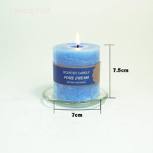 Load image into Gallery viewer, Scented Candles Soy Wax Coconut Oil Smokeless Blue Pillar Candles Smokeless Clean Burning Décor for Home Wedding Church Events