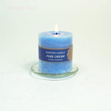 Load image into Gallery viewer, Scented Candles Soy Wax Coconut Oil Smokeless Blue Pillar Candles Smokeless Clean Burning Décor for Home Wedding Church Events