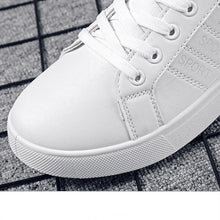 将图片加载到图库查看器,School Casual Leather Mens Sneakers Fashion Flat Outdoor Sneakers Classic Sports Flat Low Top Sneaker Lace-up Fashion Walking Jogging Non Slip Athletic Comfortable Mens Sneakers