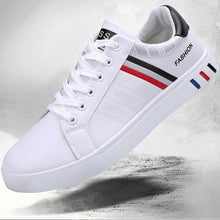 将图片加载到图库查看器,School Casual Leather Mens Sneakers Fashion Flat Outdoor Sneakers Classic Sports Flat Low Top Sneaker Lace-up Fashion Walking Jogging Non Slip Athletic Comfortable Mens Sneakers
