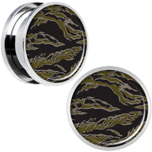 Load image into Gallery viewer, Tiger Camo Print Steel Screw Fit Plug Set 18mm