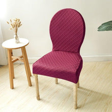 将图片加载到图库查看器,Seat Covers for Dining Room Chairs Stretch Round Home Seat Cover Jacquard Spandex Slipcovers Protector Case Chair Cover Stretch for Kitchen Hotel Banquet Stool Cover