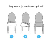 将图片加载到图库查看器,Seat Covers for Dining Room Chairs Stretch Round Home Seat Cover Jacquard Spandex Slipcovers Protector Case Chair Cover Stretch for Kitchen Hotel Banquet Stool Cover