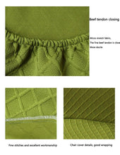将图片加载到图库查看器,Seat Covers for Dining Room Chairs Stretch Round Home Seat Cover Jacquard Spandex Slipcovers Protector Case Chair Cover Stretch for Kitchen Hotel Banquet Stool Cover