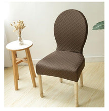 将图片加载到图库查看器,Seat Covers for Dining Room Chairs Stretch Round Home Seat Cover Jacquard Spandex Slipcovers Protector Case Chair Cover Stretch for Kitchen Hotel Banquet Stool Cover