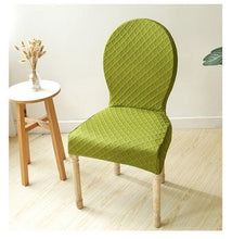 将图片加载到图库查看器,Seat Covers for Dining Room Chairs Stretch Round Home Seat Cover Jacquard Spandex Slipcovers Protector Case Chair Cover Stretch for Kitchen Hotel Banquet Stool Cover
