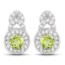 Load image into Gallery viewer, 2.68 Carat Genuine Peridot and White Topaz .925 Sterling Silver Jewelry Set