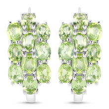 Load image into Gallery viewer, 8.84 Carat Genuine Peridot .925 Sterling Silver 3 Piece Jewelry Set (Ring, Earrings, and Pendant w/ Chain)