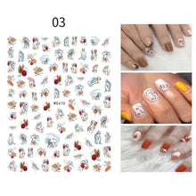 Load image into Gallery viewer, Sexy Lady Pattern 3D Nail Stickers Character Image Decals Slider Valentine Black White Nail Art Decoration Strip Line Nail Decal Self-Adhesive 3D Wave Design Decoration for Women Girls Art Stickers Decal Decoration Metallic Curve Strip Line Nail