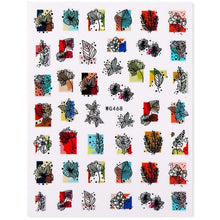 Load image into Gallery viewer, Sexy Lady Shaped 3D Nail Stickers Character Face Image Leaves Flower Decals Slider Black White Nail Art Decoration Manicure Decoration Nail Art Supplies 3D Self-Adhesive Nail Decals Designer Nail Stickers for Acrylic Nails