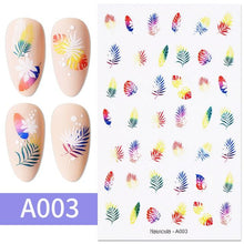 Load image into Gallery viewer, Sexy Lady Shaped 3D Nail Stickers Character Face Image Leaves Flower Decals Slider Black White Nail Art Decoration Manicure Decoration Nail Art Supplies 3D Self-Adhesive Nail Decals Designer Nail Stickers for Acrylic Nails