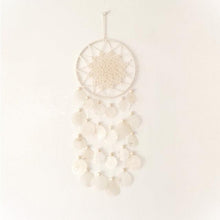 Load image into Gallery viewer, Shell Wind Chime Room Decoration Hanging Wind chime Outdoor Decoration, Bamboo Wind Chimes Unique Outdoor Handmade Chimes as Memorial Gift for Mom Family Wall Pendant Home Office