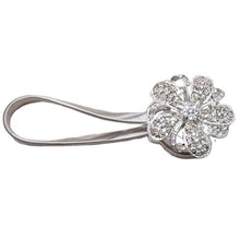 将图片加载到图库查看器,Shiny Flowers Magnetic Curtain Clip Tieback European Style Curtain Clasp Hanging Ball Rope Straps Home Decoration Accessories Crystal Curtain Magnetic Tieback Flower Curtain Clips Buckle with Stretchy Wire Rope For Home Office Decoration