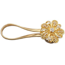 将图片加载到图库查看器,Shiny Flowers Magnetic Curtain Clip Tieback European Style Curtain Clasp Hanging Ball Rope Straps Home Decoration Accessories Crystal Curtain Magnetic Tieback Flower Curtain Clips Buckle with Stretchy Wire Rope For Home Office Decoration