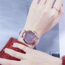 将图片加载到图库查看器,Shiny Luxury Student Watch Womens Star Quartz Watch Fashion Casual Womens Watch Bracelet Set Dial Woman Children Set Bracelet Watch Leather Band Luxury Quartz Watches