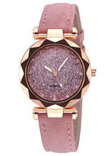 将图片加载到图库查看器,Shiny Luxury Student Watch Womens Star Quartz Watch Fashion Casual Womens Watch Bracelet Set Dial Woman Children Set Bracelet Watch Leather Band Luxury Quartz Watches