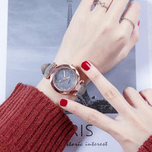 将图片加载到图库查看器,Shiny Luxury Student Watch Womens Star Quartz Watch Fashion Casual Womens Watch Bracelet Set Dial Woman Children Set Bracelet Watch Leather Band Luxury Quartz Watches