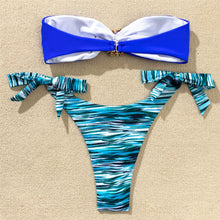 将图片加载到图库查看器,Shiny Rhinestone Strapless Bikini Female Women 2PCS Shiny Diamond Bikini Set Bra Swimsuit Bathing Suit Swimsuit Women Swimwear Two-pieces Luxury Bikini Set Bather Bathing Suit Swimwear